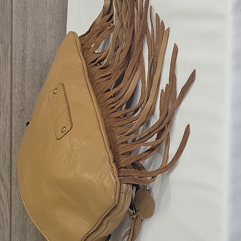 Lucky Brand Small Brown Fringe Leather Crossbody Shoulder Bag - Picture 6 of 12